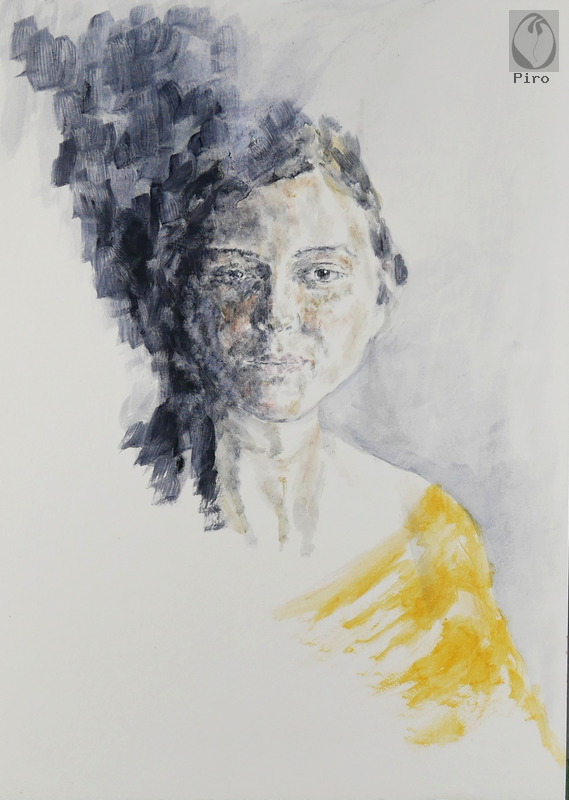 oil on paper - olio su carta di Piro